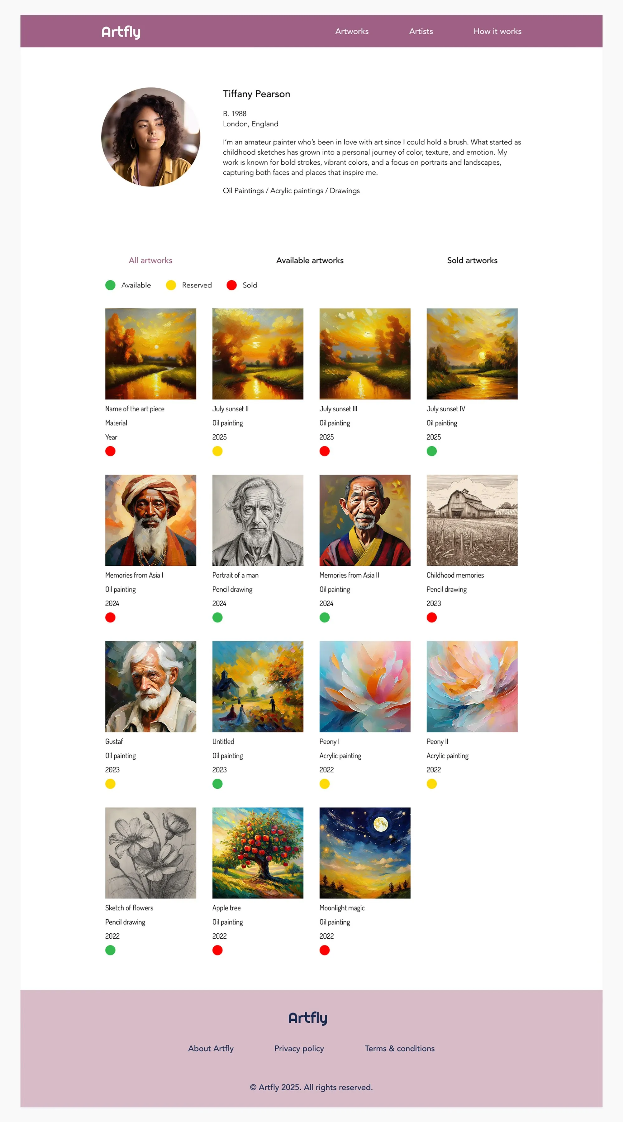 UI for a user profile