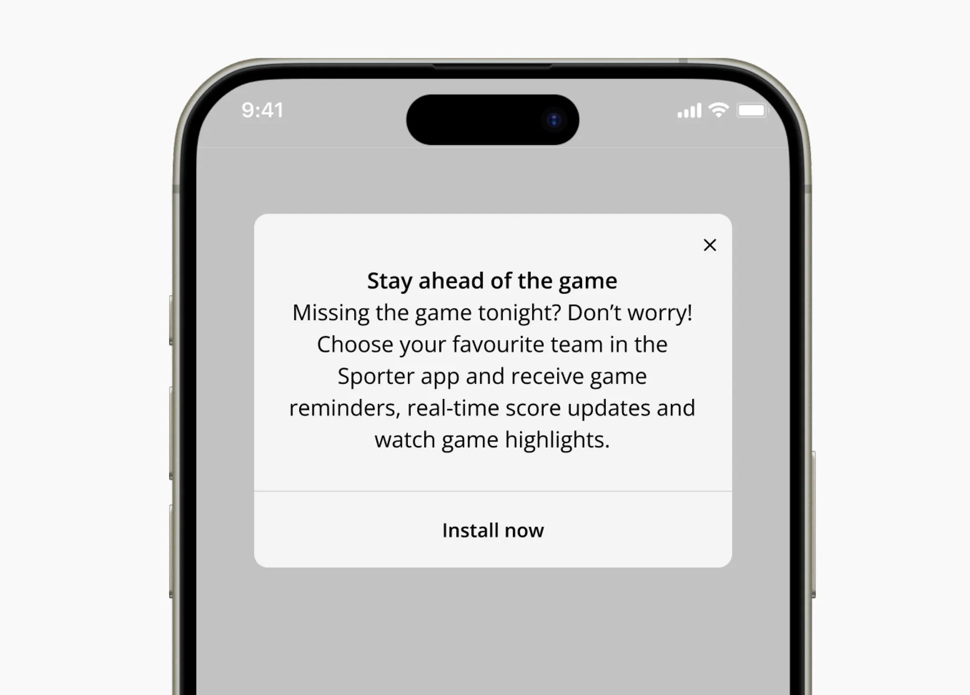 Promotional message